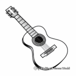 Classic Acoustic Guitar Coloring Pages 1