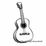 Classic Acoustic Guitar Coloring Pages 2