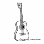 Classic Acoustic Guitar Coloring Pages 3