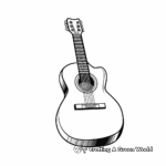 Classic Acoustic Guitar Coloring Pages 4