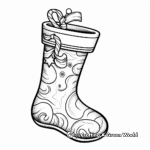 Classic Christmas Stocking Coloring Pages 1
