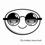 Classic Cool Sunglasses Smiley Face Coloring Pages 1