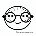Classic Cool Sunglasses Smiley Face Coloring Pages 2