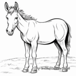 Classic Donkey Coloring Pages 4