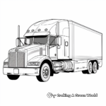 Classic Dry Van Semi Truck Trailer Coloring Pages 1