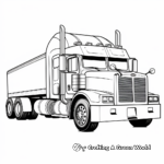 Classic Dry Van Semi Truck Trailer Coloring Pages 2