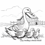 Classic Farm Duck Coloring Pages for Kids 4