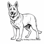 Classic German Shepherd Adult Coloring Pages 2