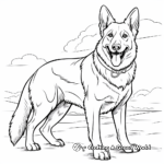 Classic German Shepherd Adult Coloring Pages 4