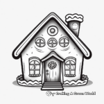 Classic Gingerbread House Coloring Pages 1
