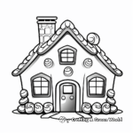 Classic Gingerbread House Coloring Pages 2