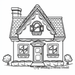 Classic Gingerbread House Coloring Pages 4