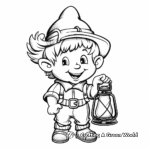 Classic Gnome with Christmas Lantern Coloring Pages 2
