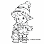 Classic Gnome with Christmas Lantern Coloring Pages 4