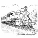 Classic Industrial Steam Train Coloring Pages 1