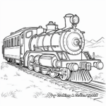 Classic Industrial Steam Train Coloring Pages 3