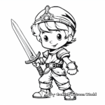 Classic Medieval Sword Coloring Pages 1