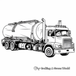 Classic Oil Tanker Truck Coloring Pages 1