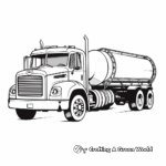 Classic Oil Tanker Truck Coloring Pages 2