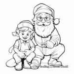 Classic Santa and His Elf Coloring Pages 3