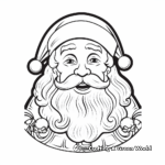 Classic Santa Christmas Card Coloring Pages 1