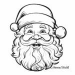 Classic Santa Christmas Card Coloring Pages 2