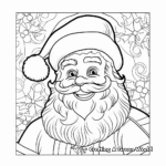 Classic Santa Christmas Card Coloring Pages 4