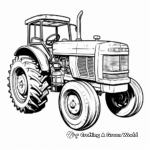 Classic Tractor on the Farm Coloring Pages 2