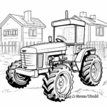 Classic Tractor on the Farm Coloring Pages 4