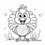 Classic Turkey Thanksgiving Sign Coloring Pages 2