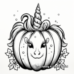 Classic Unicorn Pumpkin Coloring Pages 1