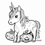 Classic Unicorn Pumpkin Coloring Pages 3