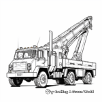 Classic Vintage Crane Truck Coloring Pages 2