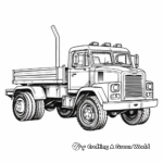 Classic Vintage Crane Truck Coloring Pages 3