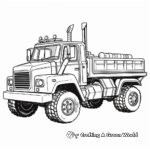Classic Vintage Crane Truck Coloring Pages 4