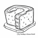 Classic White Bread Slice Coloring Pages 1