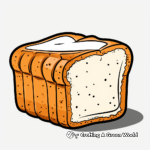 Classic White Bread Slice Coloring Pages 2