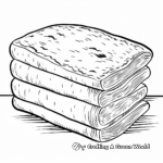 Classic White Bread Slice Coloring Pages 4