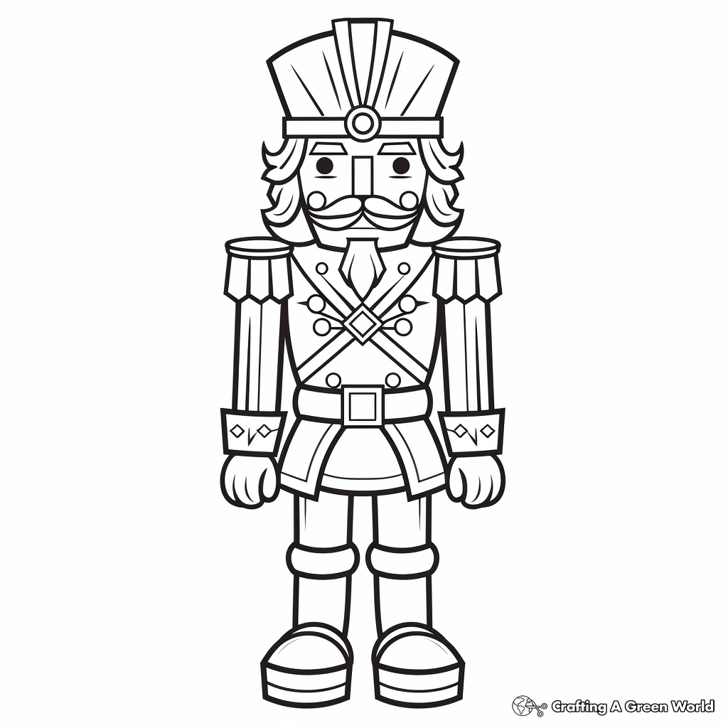 Classic Wooden Nutcracker Coloring Pages 1
