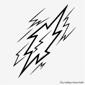 Classic Yellow Lightning Bolt Coloring Pages 2