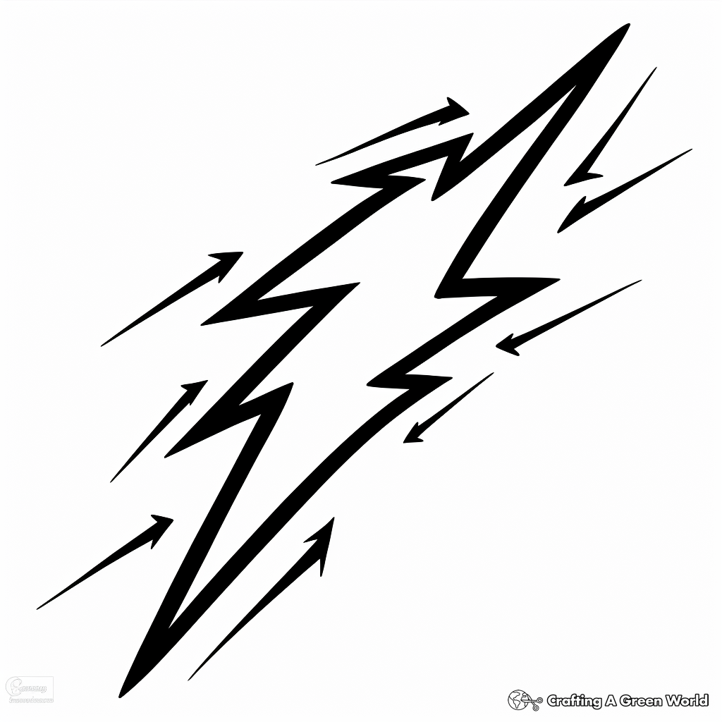 Classic Yellow Lightning Bolt Coloring Pages 4