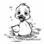 Classic Yellow Rubber Duck Coloring Pages 3
