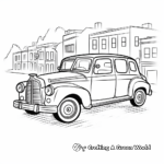 Classic Yellow Taxi Cab Coloring Pages 2