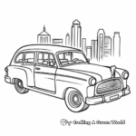 Classic Yellow Taxi Cab Coloring Pages 3
