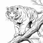 Climbing Tiger Coloring Pages for Experienced Colorists 1