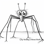 Close-Up Daddy Long Legs Coloring Pages 1