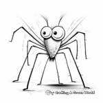 Close-Up Daddy Long Legs Coloring Pages 2