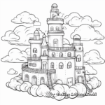 Cloud Fortresses Themed Coloring Pages 2