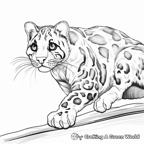 Clouded Leopard Coloring Pages - Free &amp; Printable!