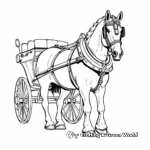 Clydesdale Horse and Carriage: Vintage Coloring Pages 4